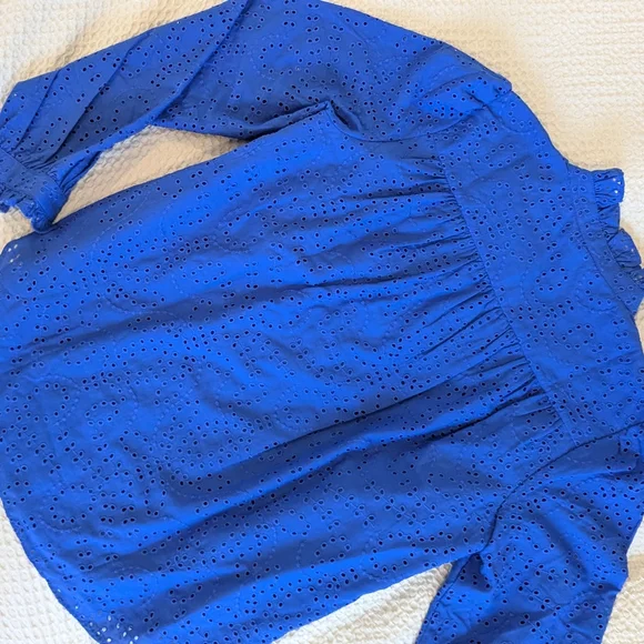 Ann Taylor Royal Blue Eyelet Top - Picture 4 of 5
